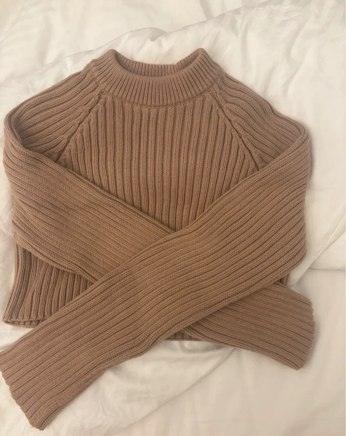 Zara brown crop knit