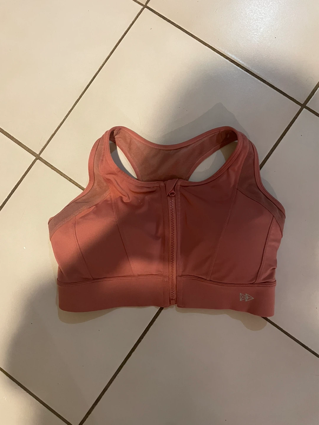 Pink Sports Bra with Zipper- S ⚽️