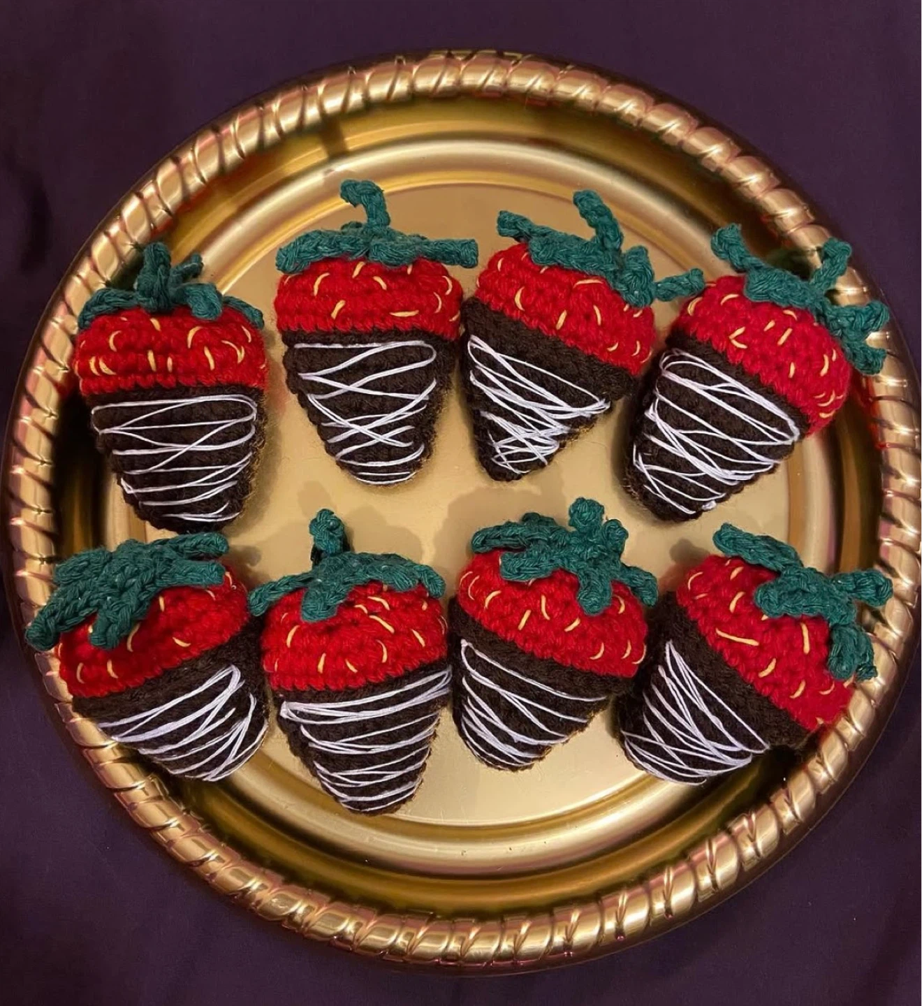 Handmade Crochet  Chocolate Covered Strawberry - photo 3