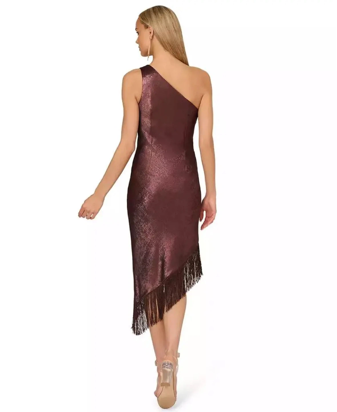 ⚽️ NWT Adrianna Papell Foil Woven Cocktail Dress SIZE 4 - photo 2