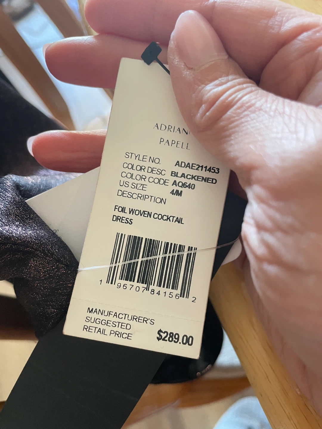 ⚽️ NWT Adrianna Papell Foil Woven Cocktail Dress SIZE 4 - photo 5