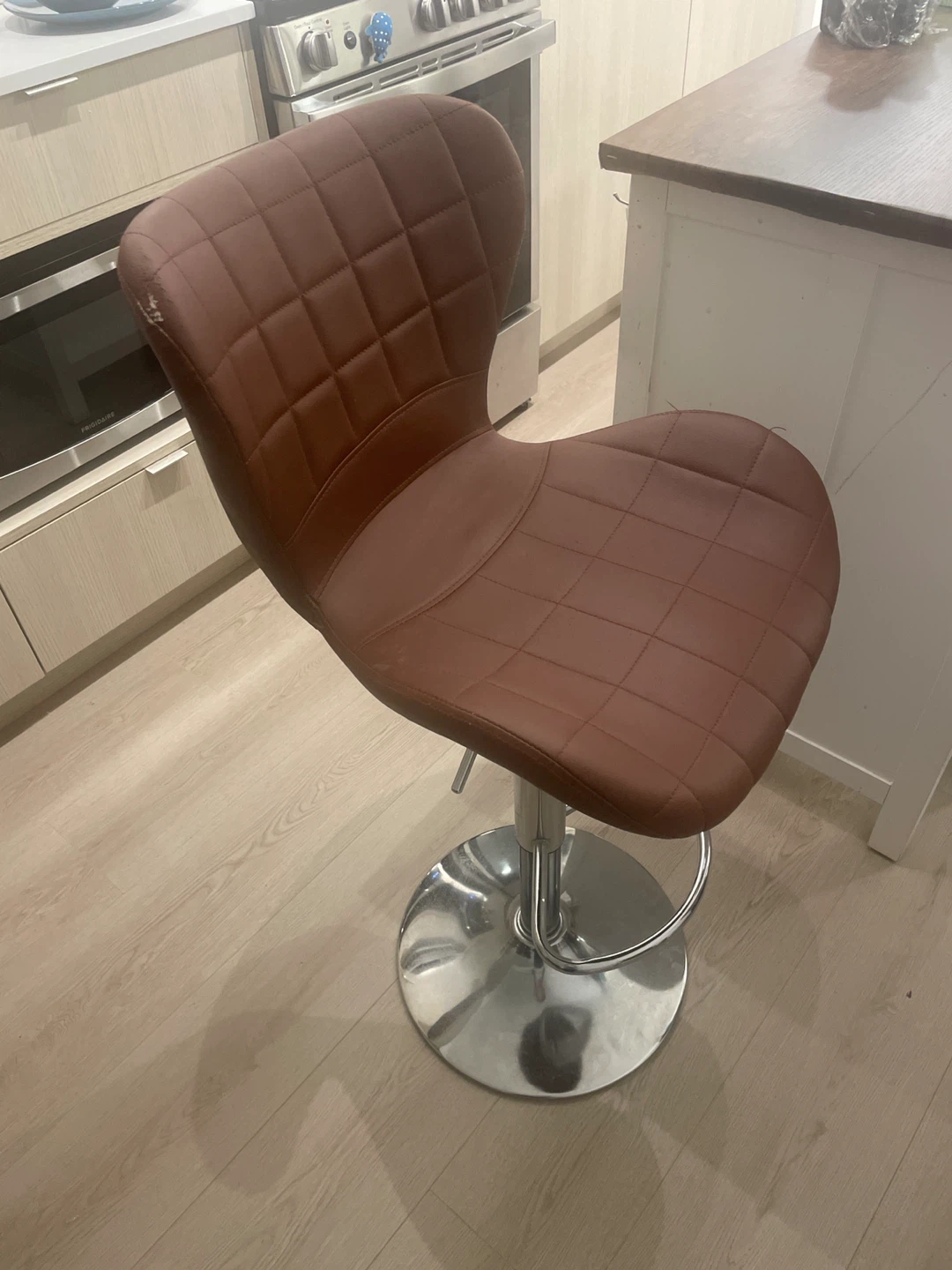 Adjustable Swivel Bar Stool - Brown