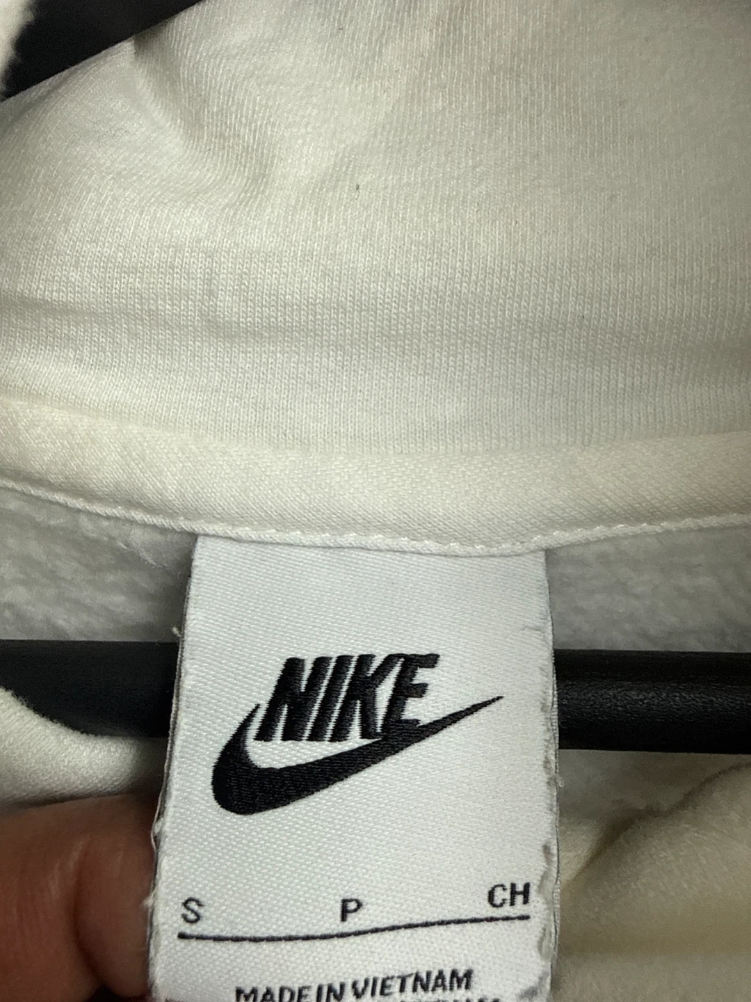 Nike White "Just Do It" Hoodie - Size S - photo 5