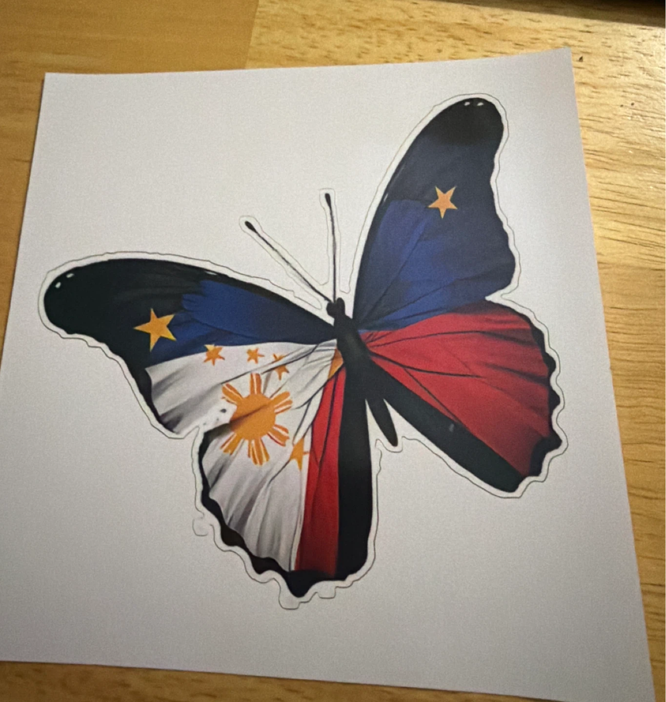 Philippine Flag Butterfly Sticker⚽