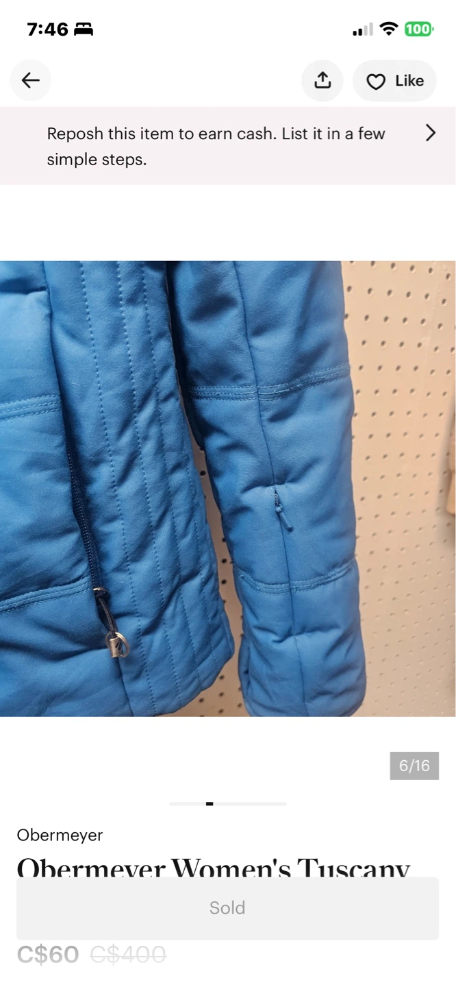 ⚽️ ECU Obermeyer ski jacket size 4 - photo 5
