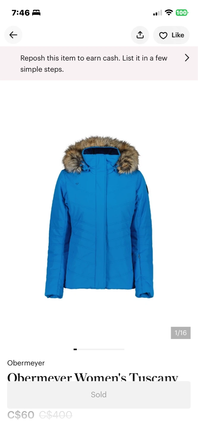⚽️ ECU Obermeyer ski jacket size 4