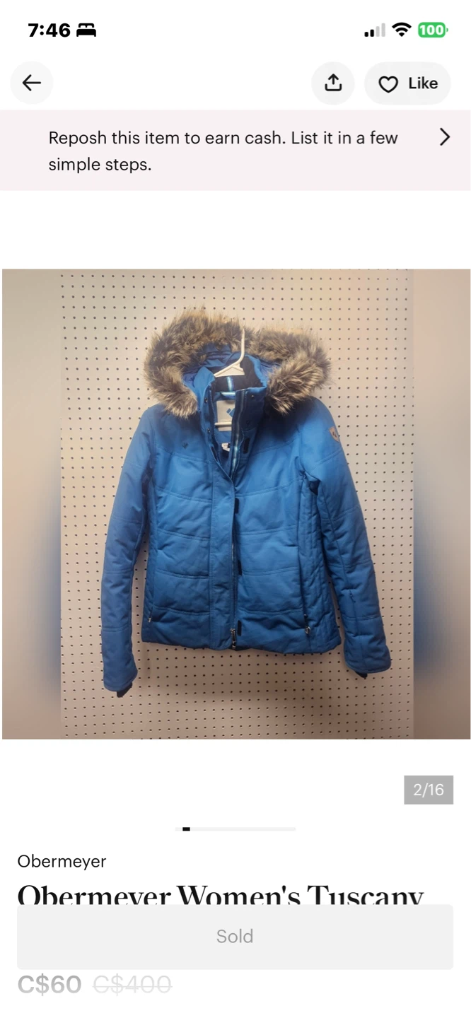 ⚽️ ECU Obermeyer ski jacket size 4 - photo 2