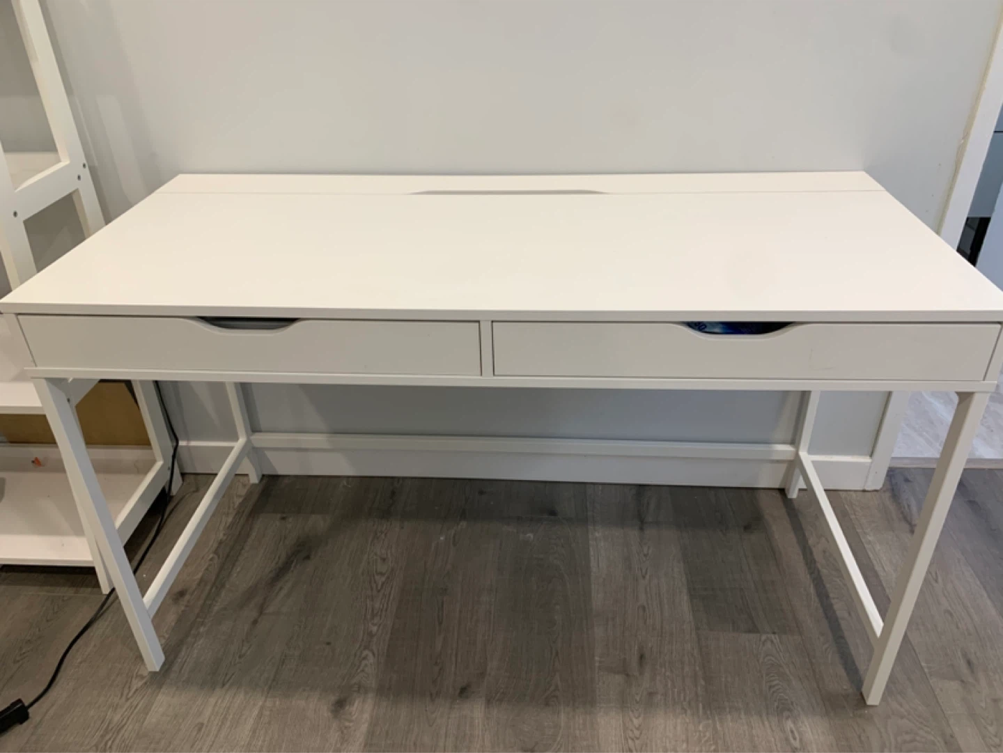 Ikea White Desk with Two Drawers