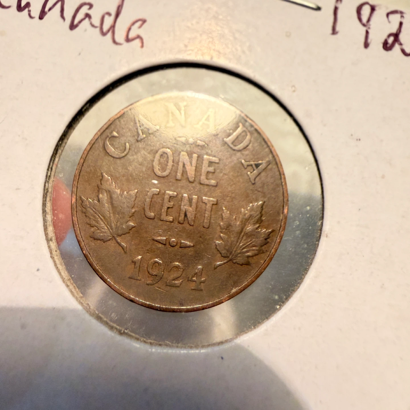 1924 Canada One Cent Coin - Semi Key date ⚽️ - photo 2