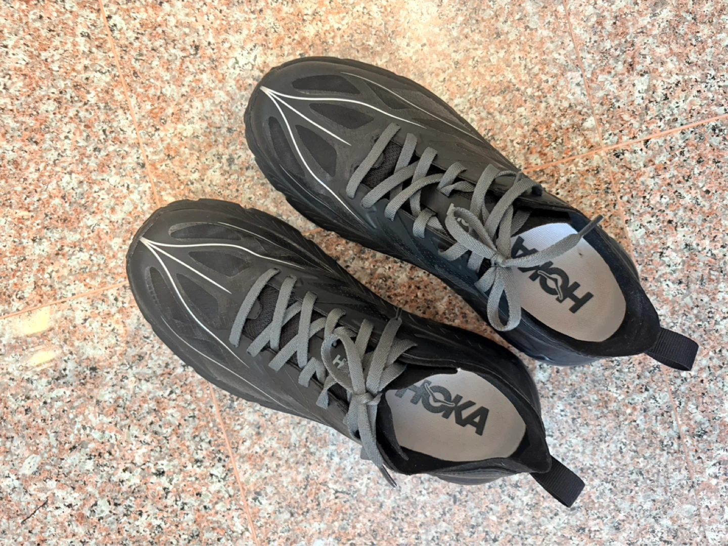 Hoka Black Trail Running Shoes(Mafate Speed Lite4)