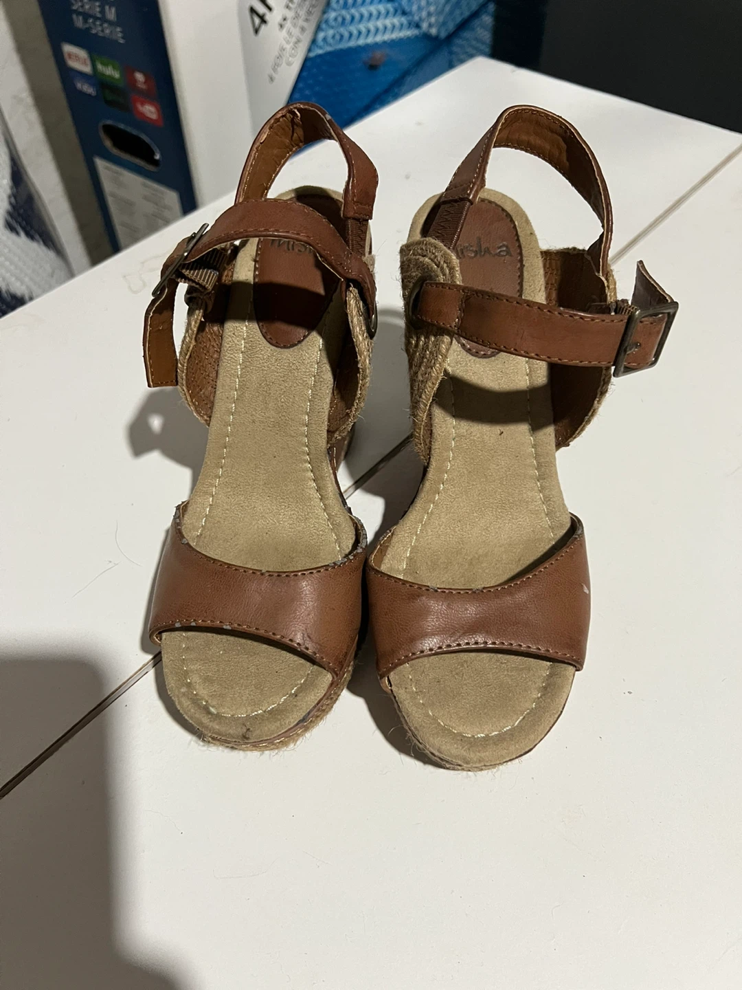⚽ Brown Espadrille Wedge Sandals