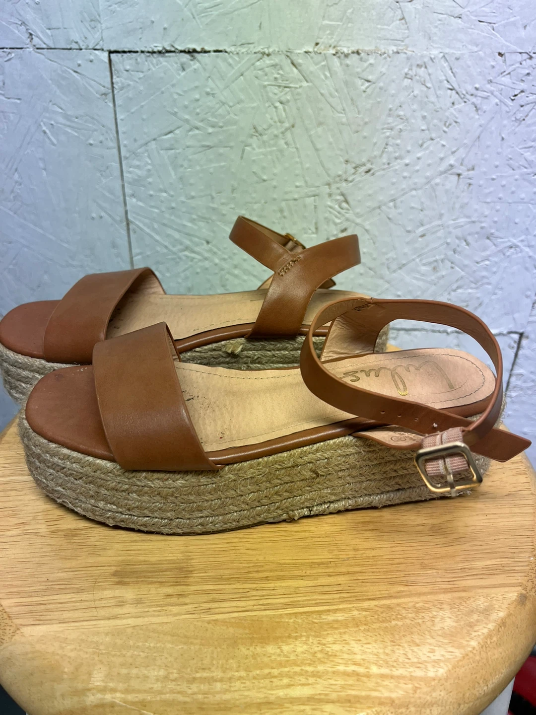 ⚽ Lulus Tan Espadrille Platform Sandals