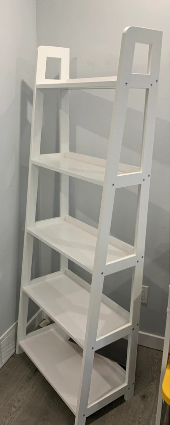 White 5-tier ladder Bookshelf