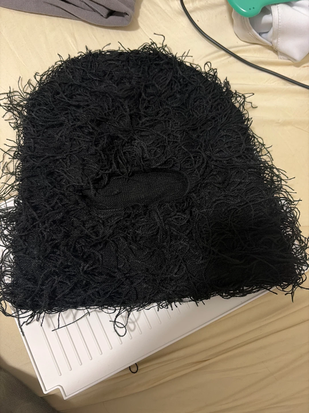 Black Furry Balaclava Ski Mask