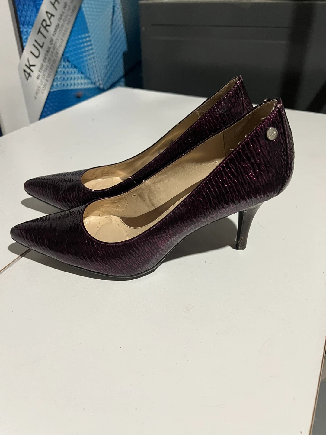 ⚽ Calvin Klein Purple Stiletto Heels - photo 2