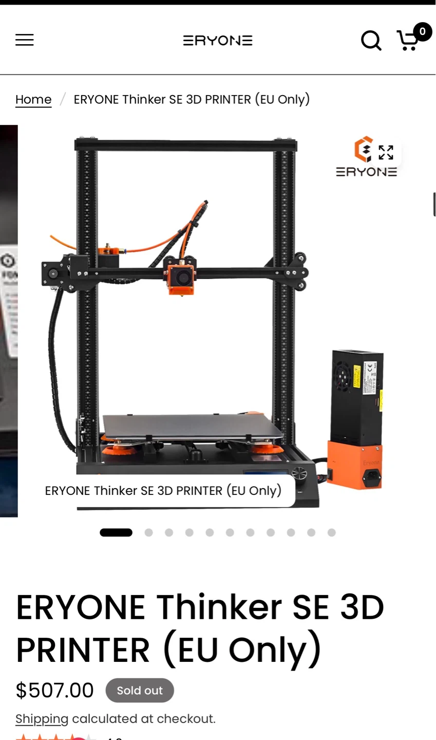 ERYONE Thinker SE 3D Printer - photo 2
