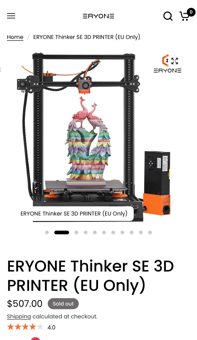 ERYONE Thinker SE 3D Printer - photo 3