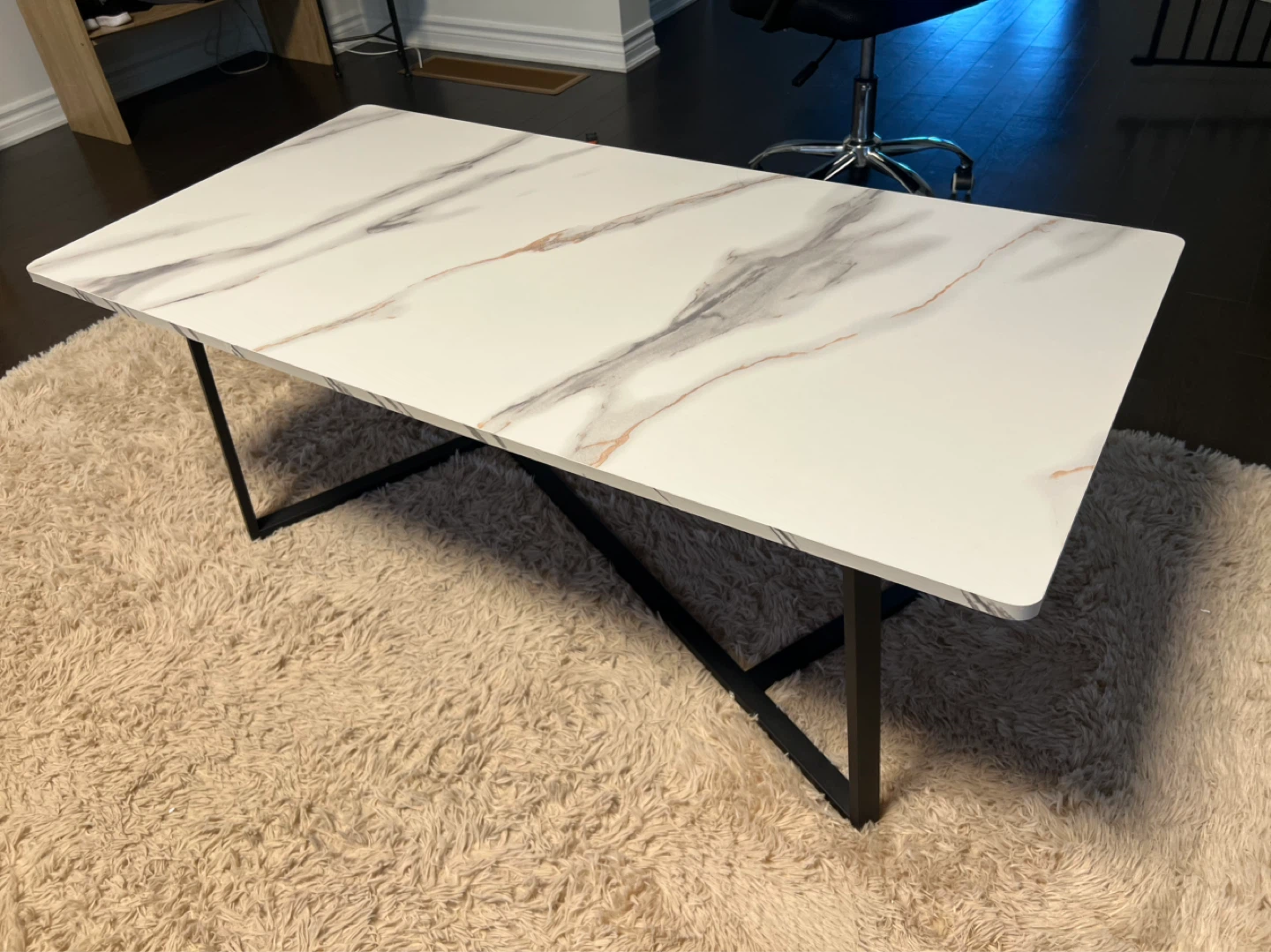 Modern Coffee Table with Marble Top