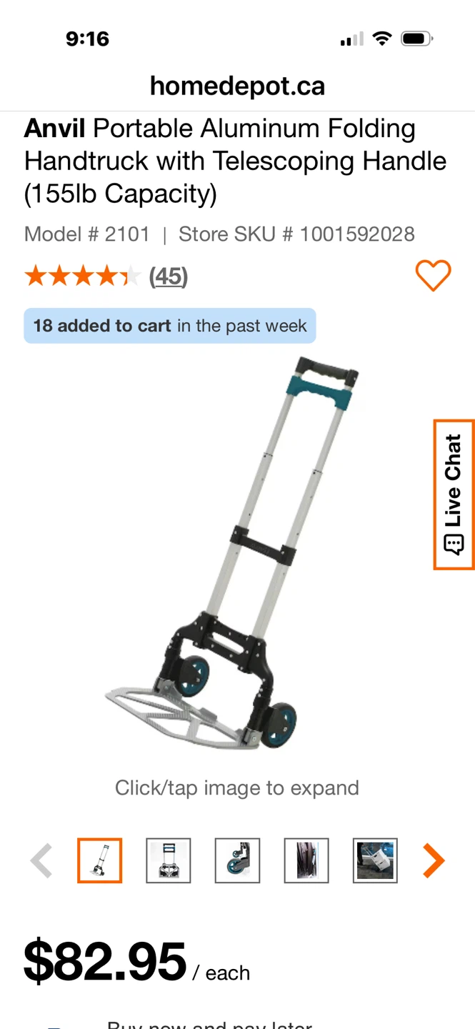 Brand New Anvil Portable Aluminum Folding Handtruck - photo 2