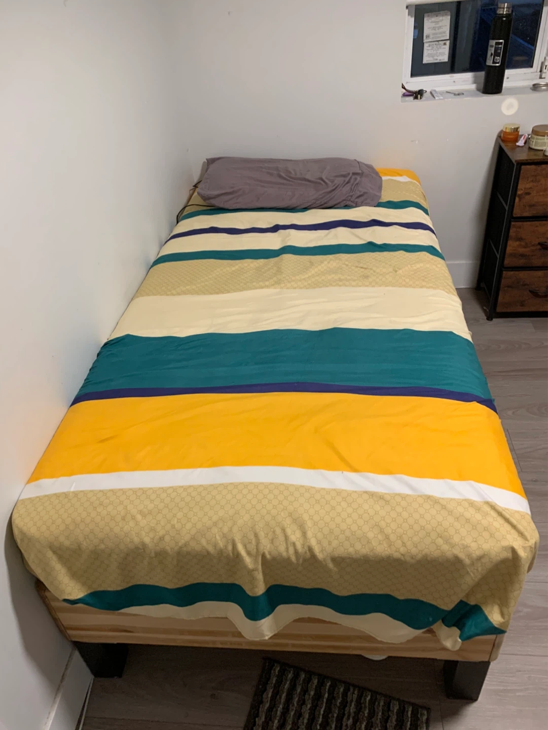 Twin Bed Frame with Mattress