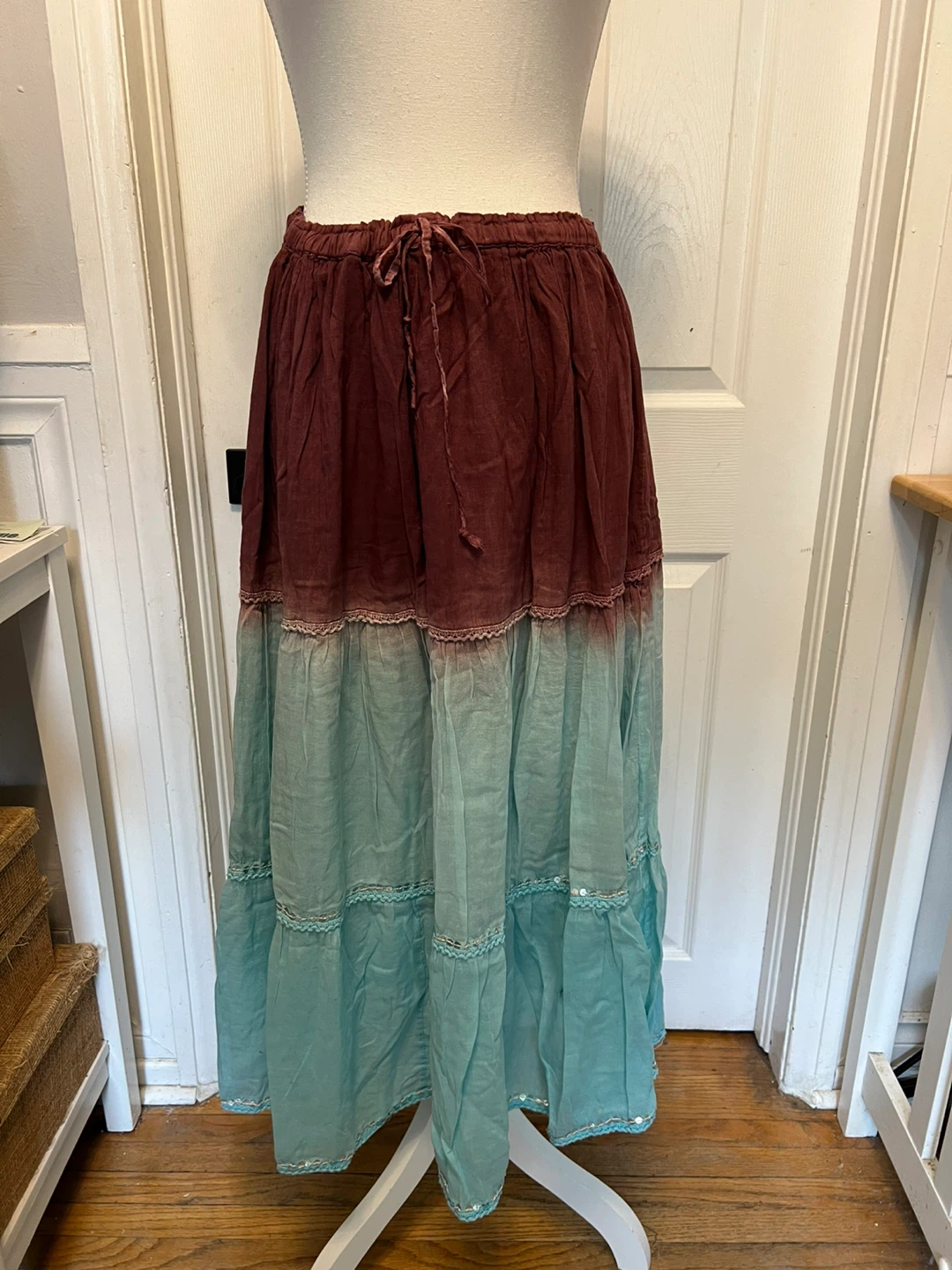 ⚽ Tiered Ombre Maxi Skirt