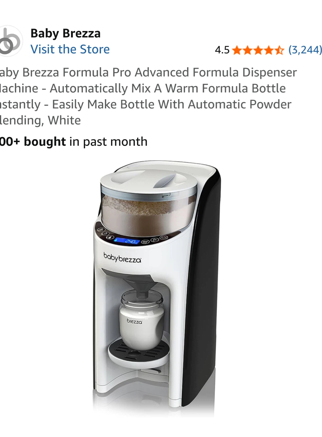 Baby Brezza Formula Pro Advanced Formula Dispenser Machine - photo 2