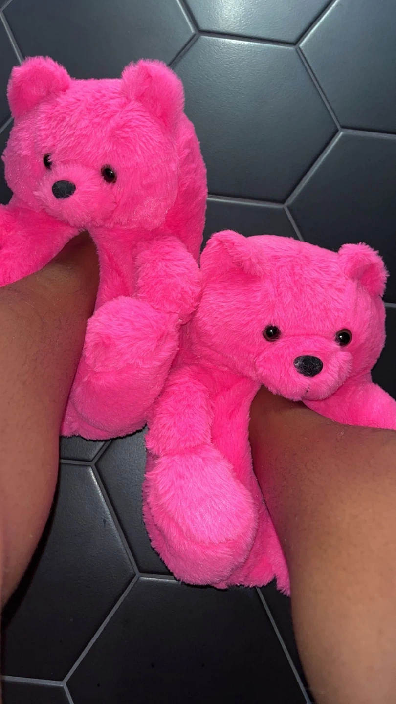 Plush Teddy Bear Slippers
