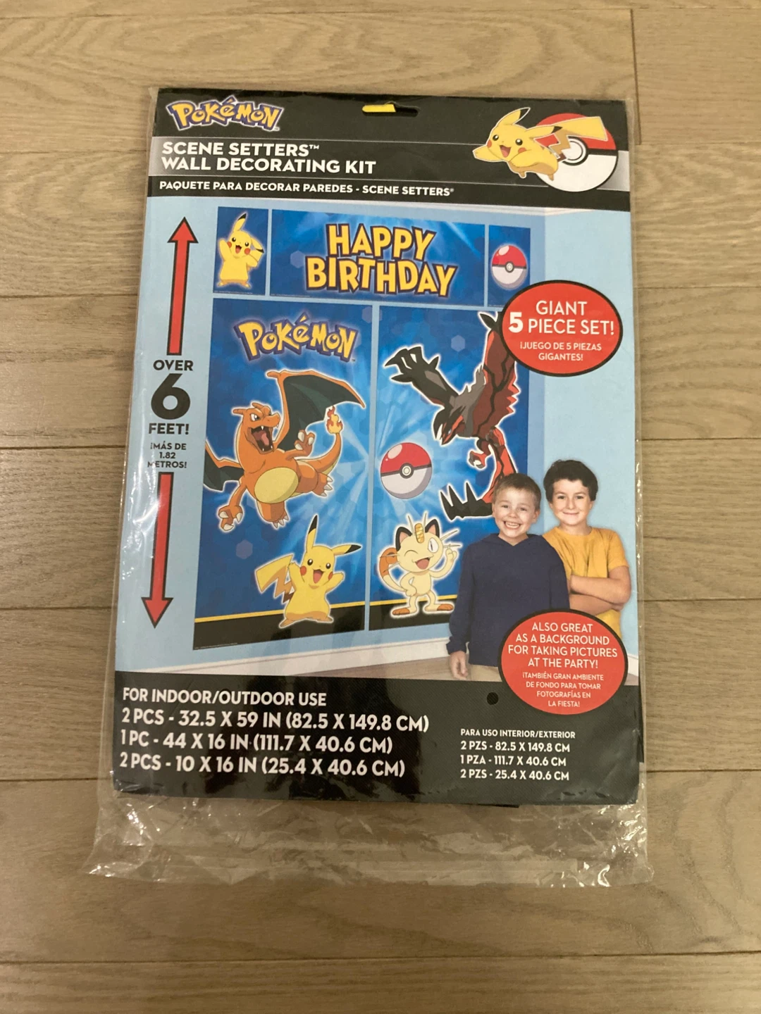⚽️3 PIECES ONLY:Pokémon plastic Wall Decorating Happy Birthday
