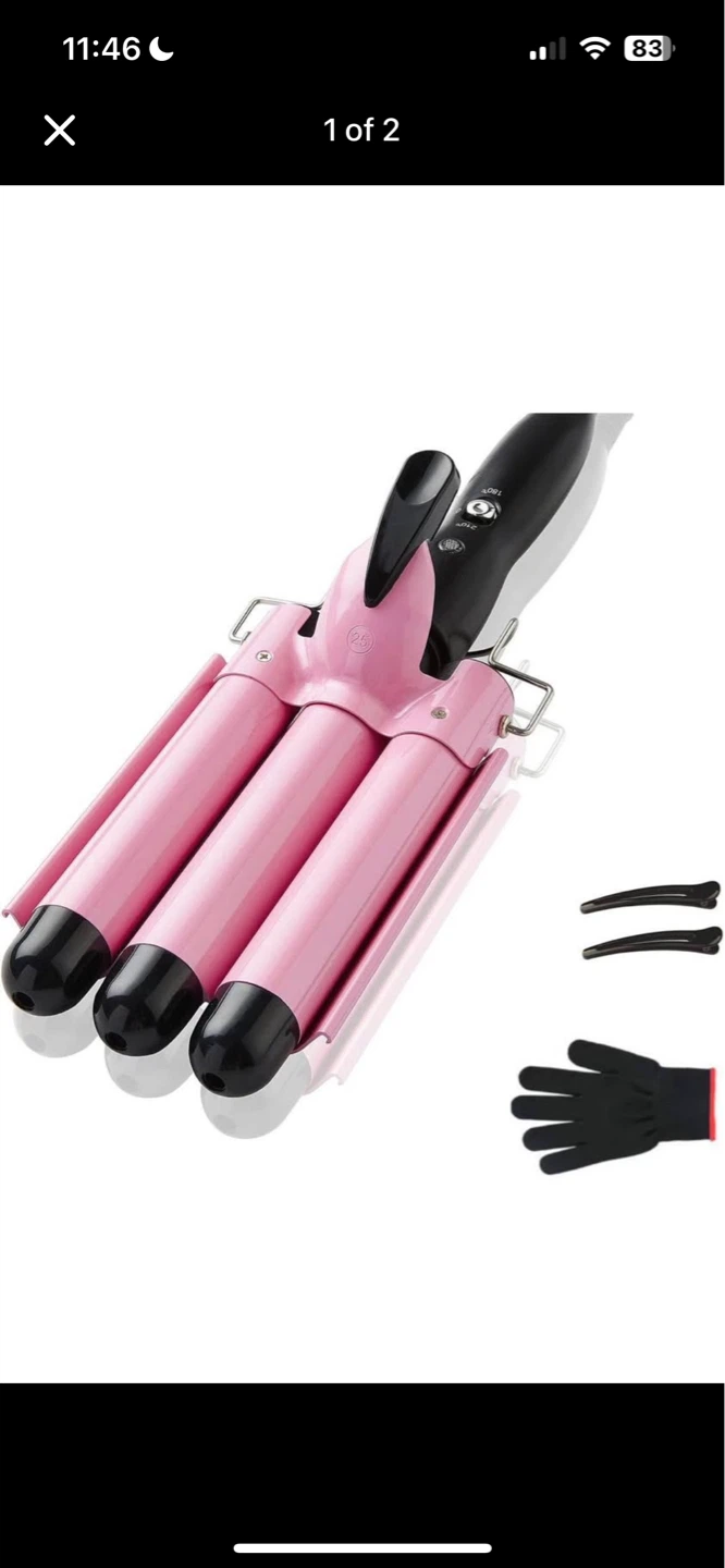 Pink 3-Barrel Hair Waver