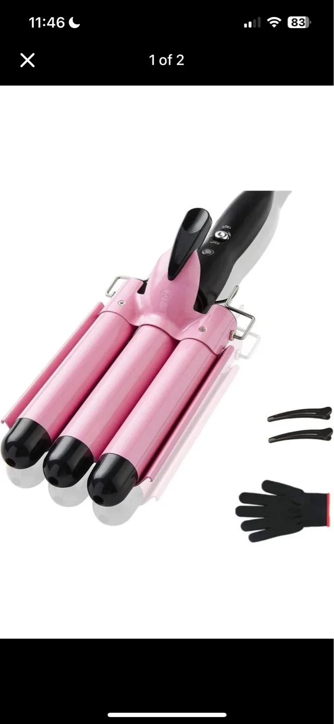 Pink 3-Barrel Hair Waver