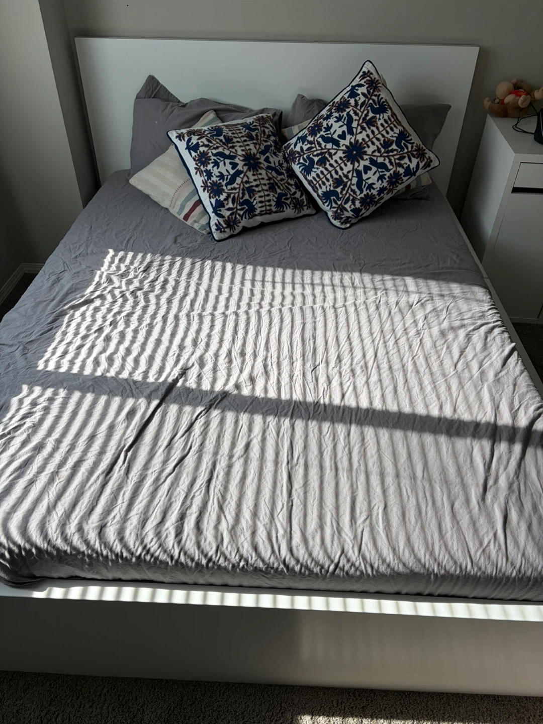 White Platform Bed Frame - photo 2