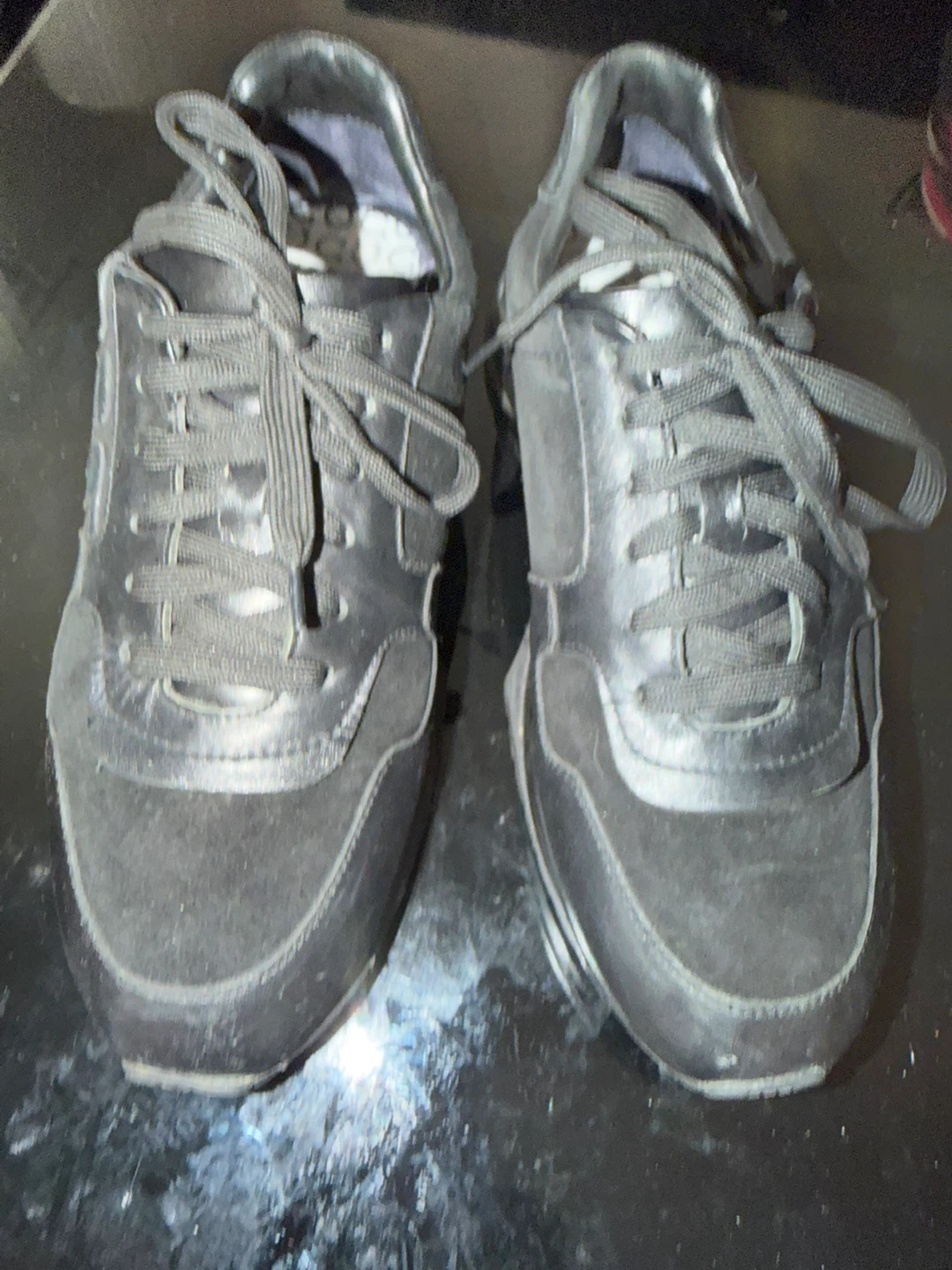 Salvatore Ferragamo Black Suede Sneakers