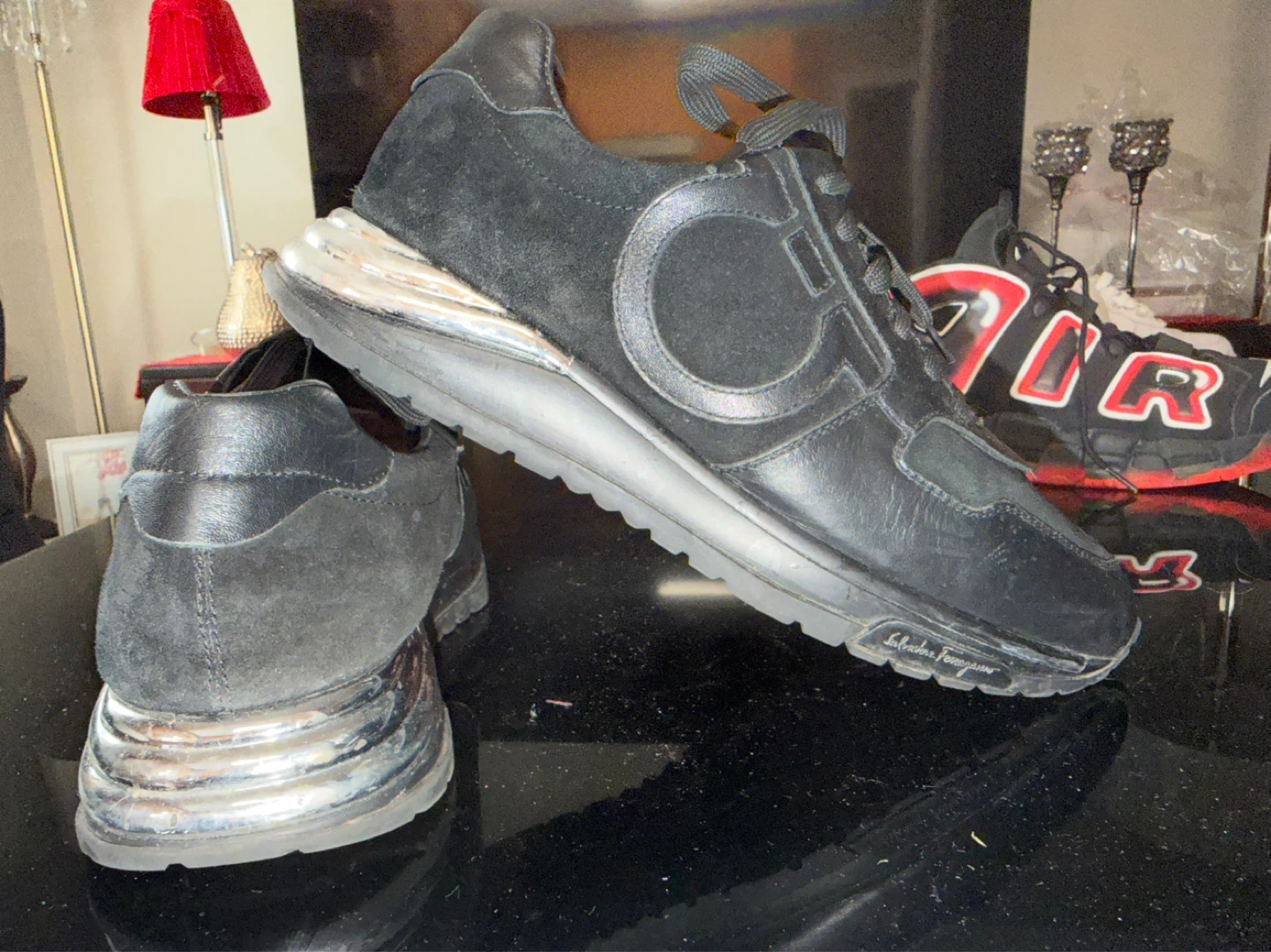 Salvatore Ferragamo Black Suede Sneakers - photo 4