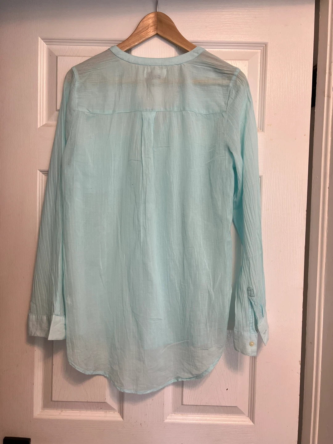 ⚽  Old Navy Aqua Gauze Blouse - photo 2