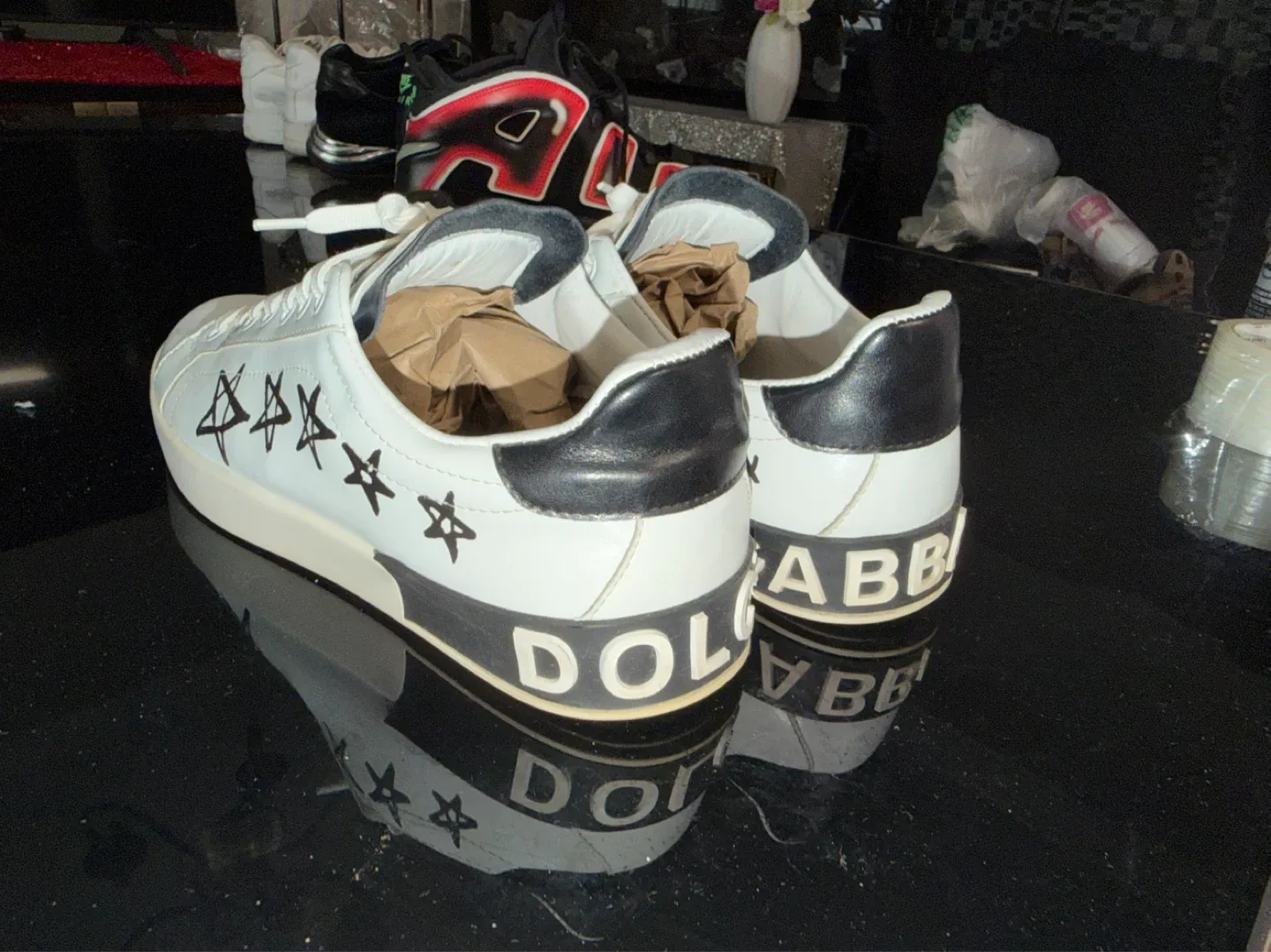 Dolce & Gabbana White Leather Sneakers