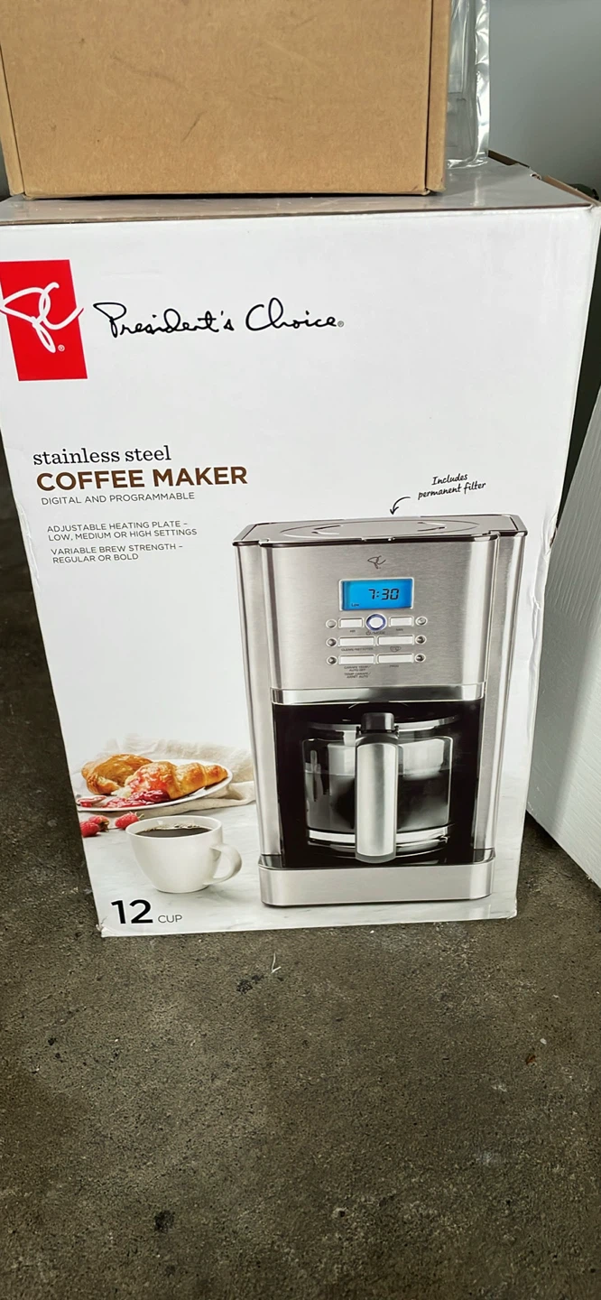 President's Choice 12 Cup Stainless Steel Coffee Maker - photo 2