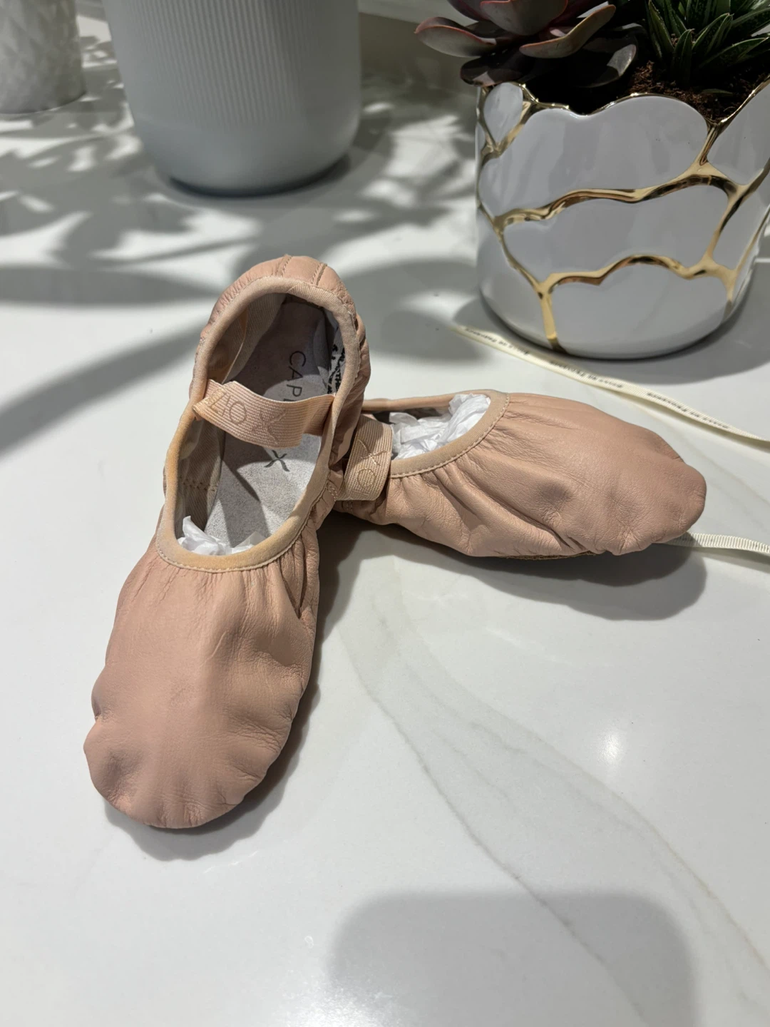 Capezio Pink Leather Ballet Slippers