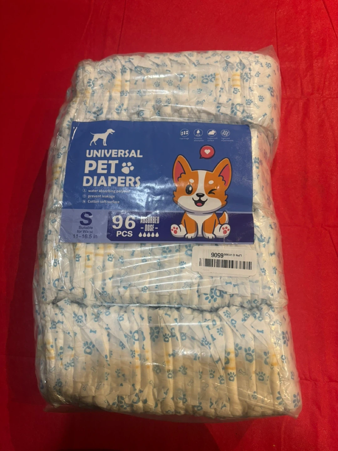 Universal Pet Diapers - Size S (96 pcs)