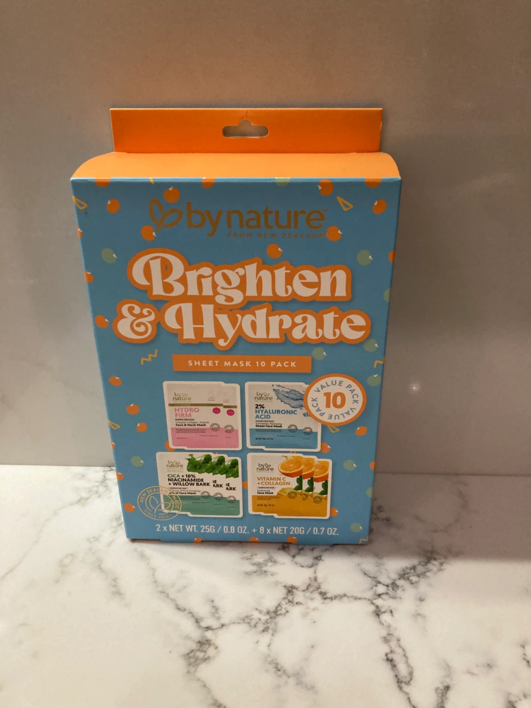 ⚽️By Nature Brighten & Hydrate Sheet Mask 10 Pack