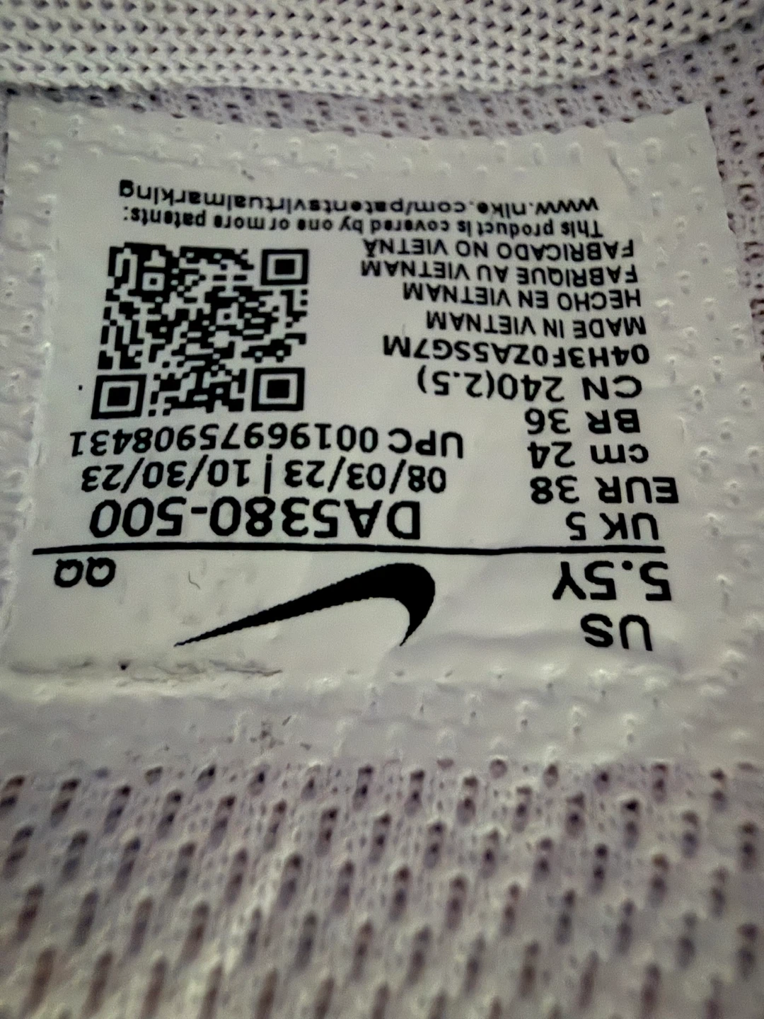 Nike Sneakers _size 38 women or 5.5 Youth_light Lilac - photo 2