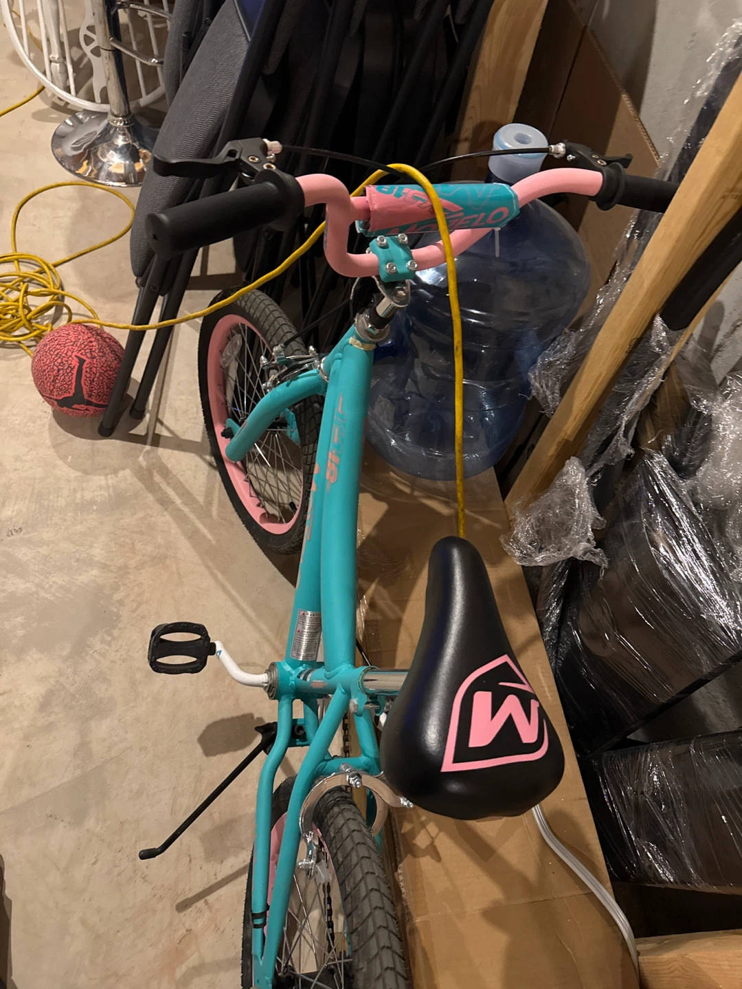 Kids Turquoise Bicycle with Pink Accents - photo 3