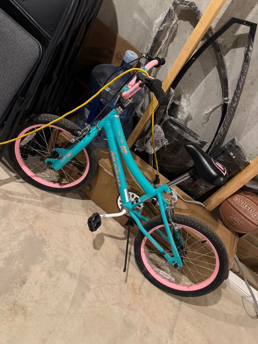Kids Turquoise Bicycle with Pink Accents