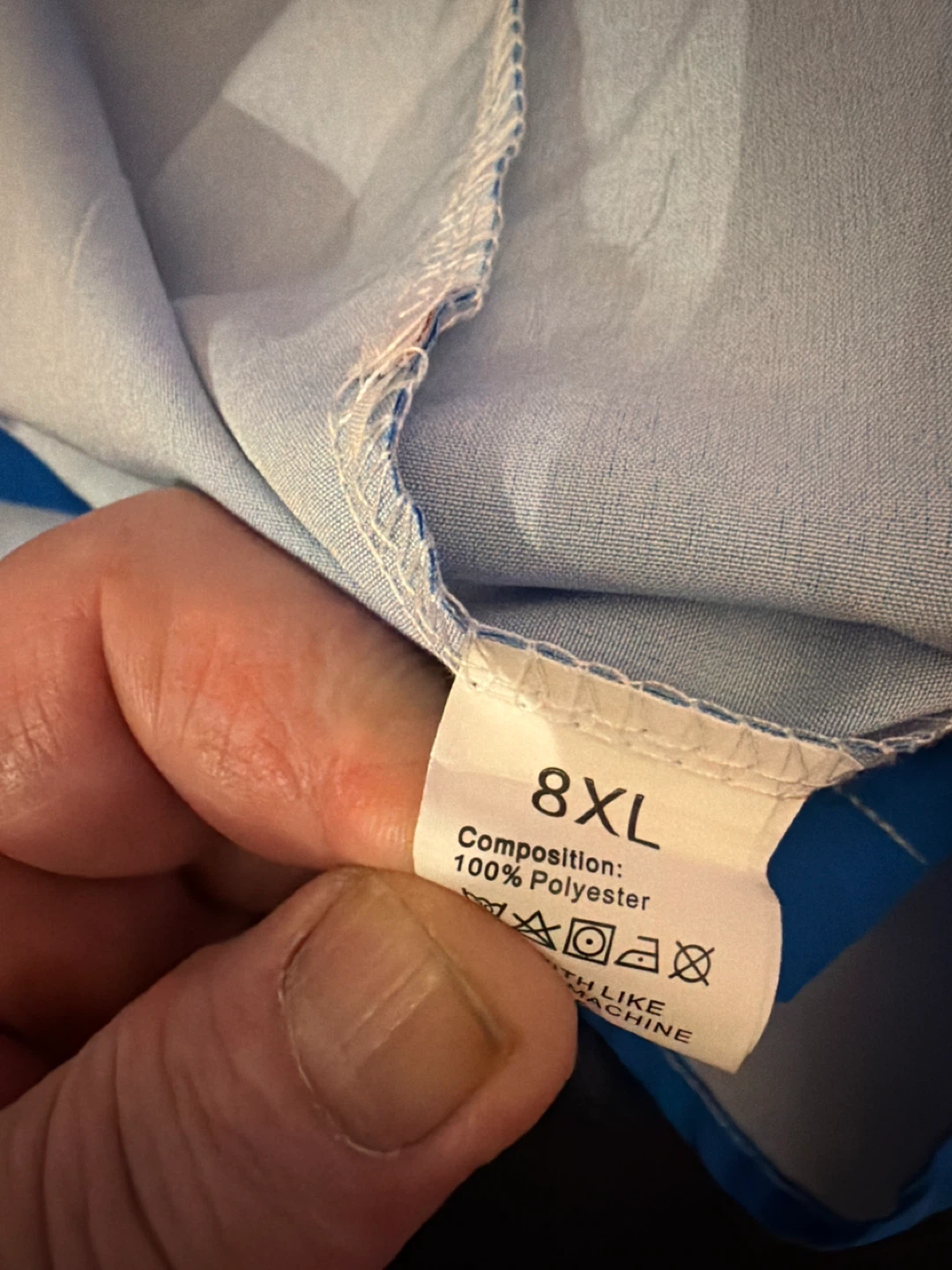 8XL Blue & Black Button-Up Shirt "Not My Problem Anymore" - photo 2