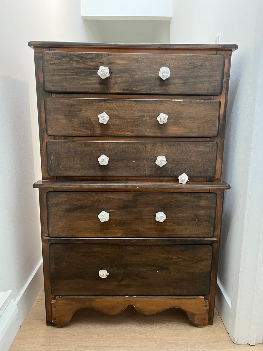 Wooden Dresser with Secretary Desk - photo 2