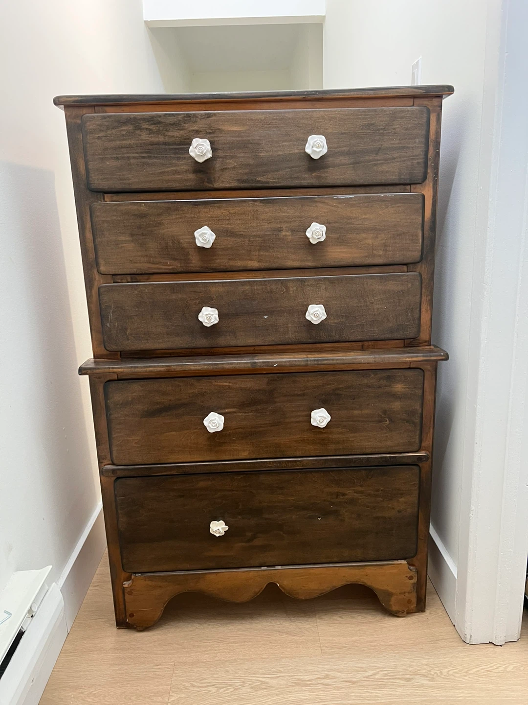 Wooden Dresser with Secretary Desk - photo 5