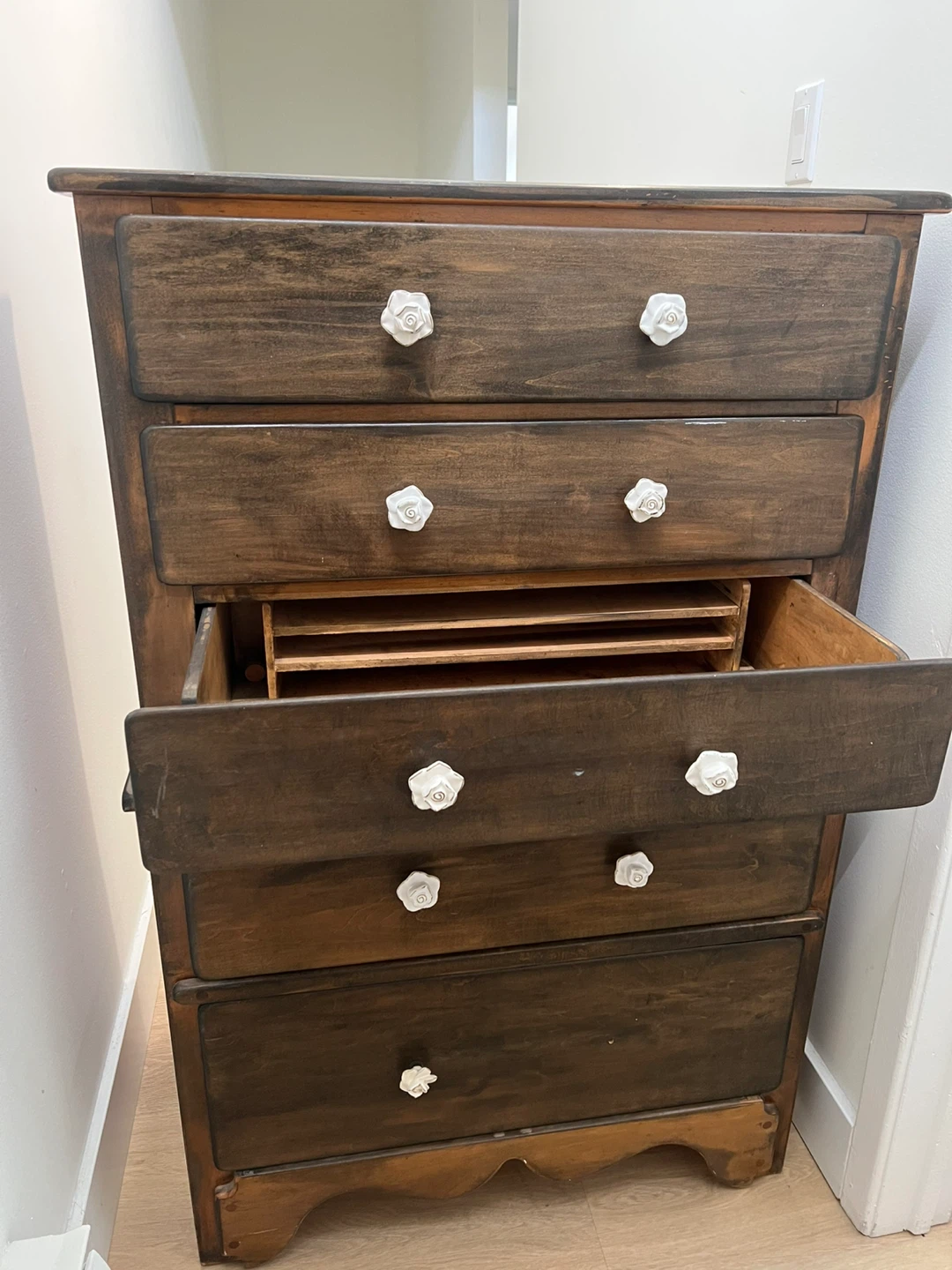 Wooden Dresser with Secretary Desk - photo 4