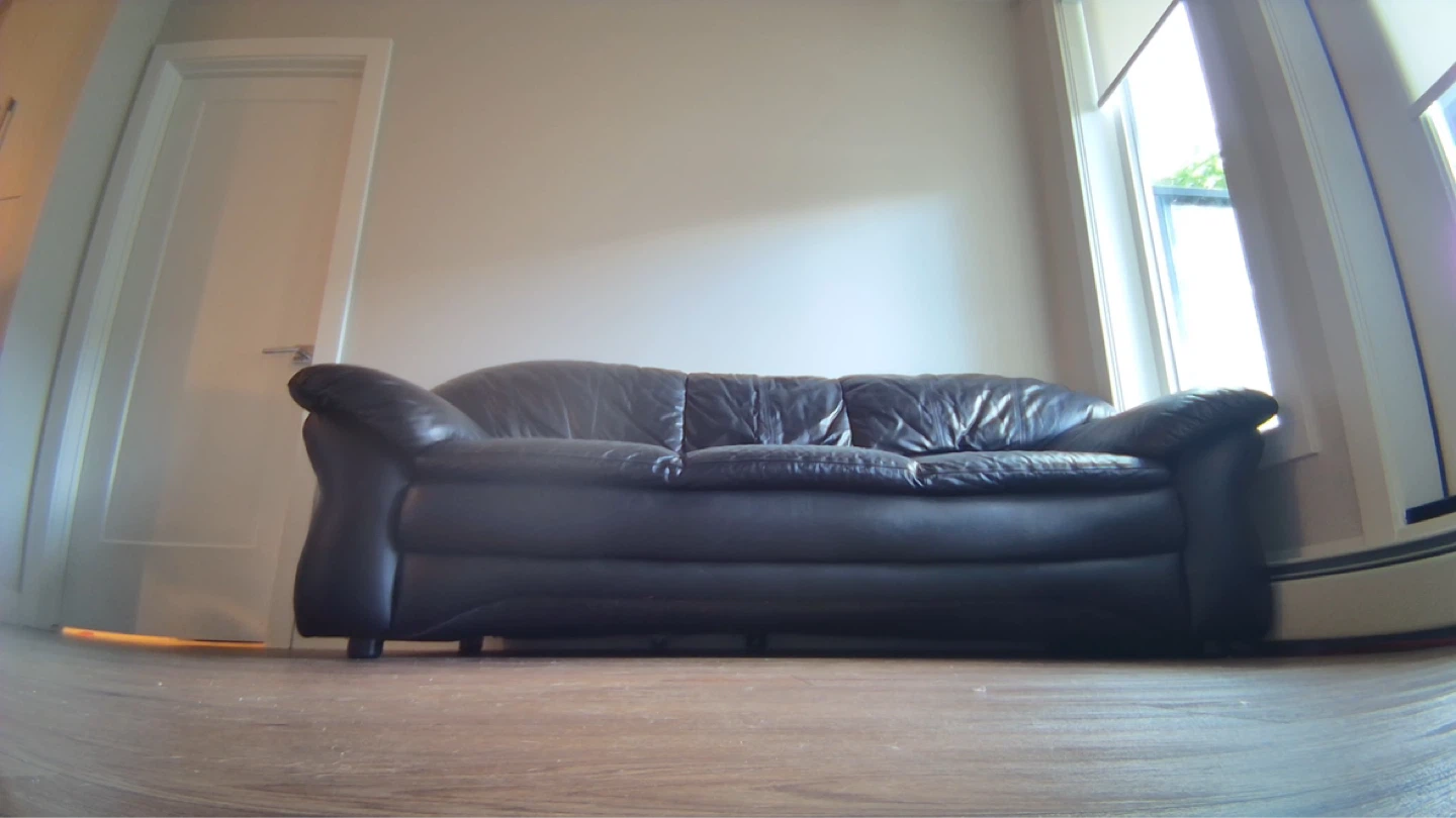 Black Leather Sofa- 3 seater - photo 3