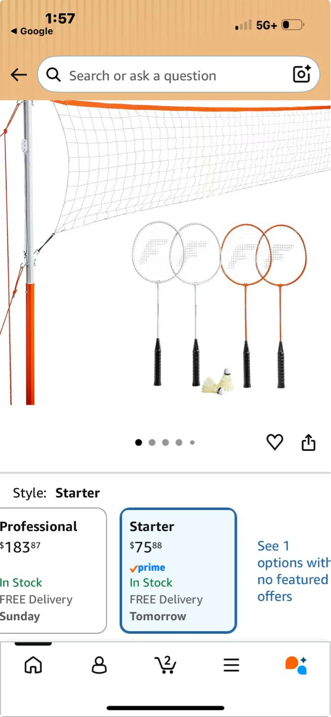 Franklin Sports Starter Badminton Set