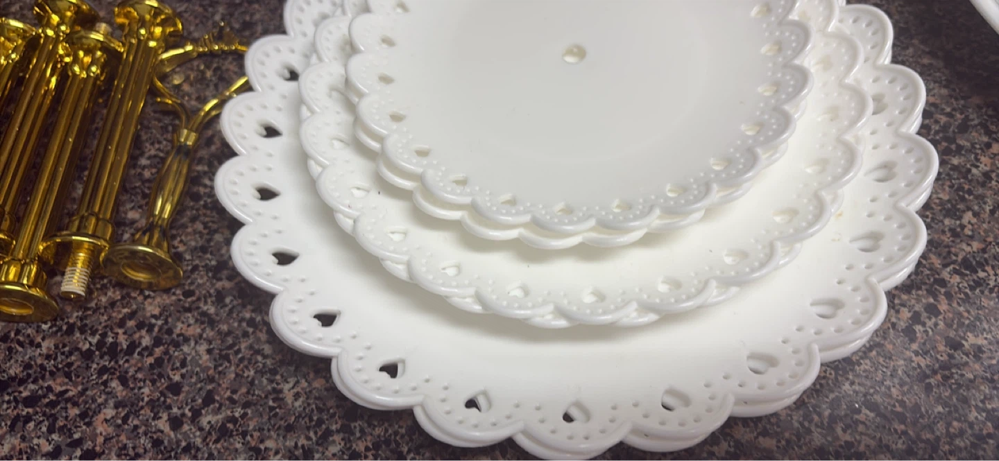 Gold Tone Cake Stand Hardware Set - photo 2