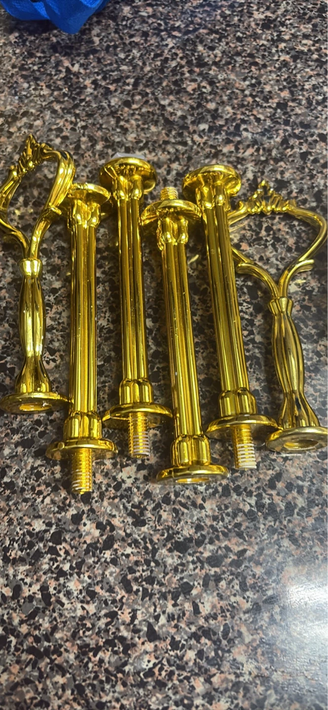 Gold Tone Cake Stand Hardware Set - photo 3